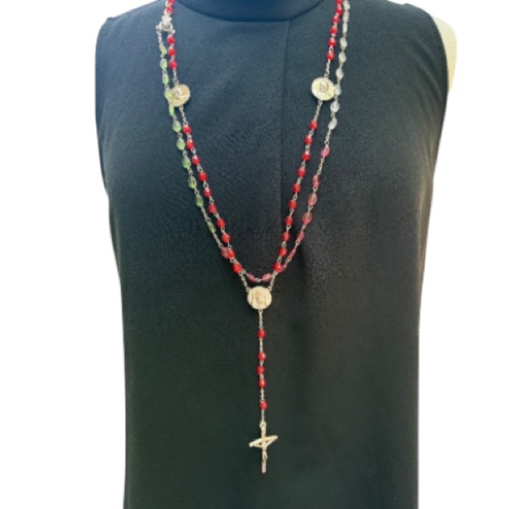 Vintage POPE JOHN PAUL II Rosary Prayer Beads Church Communion Religious Gift